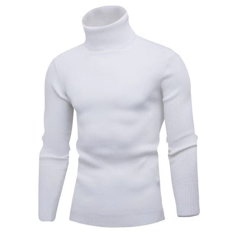 Big & Tall Men's Solid Color Turtleneck Base Sweater M-5XL