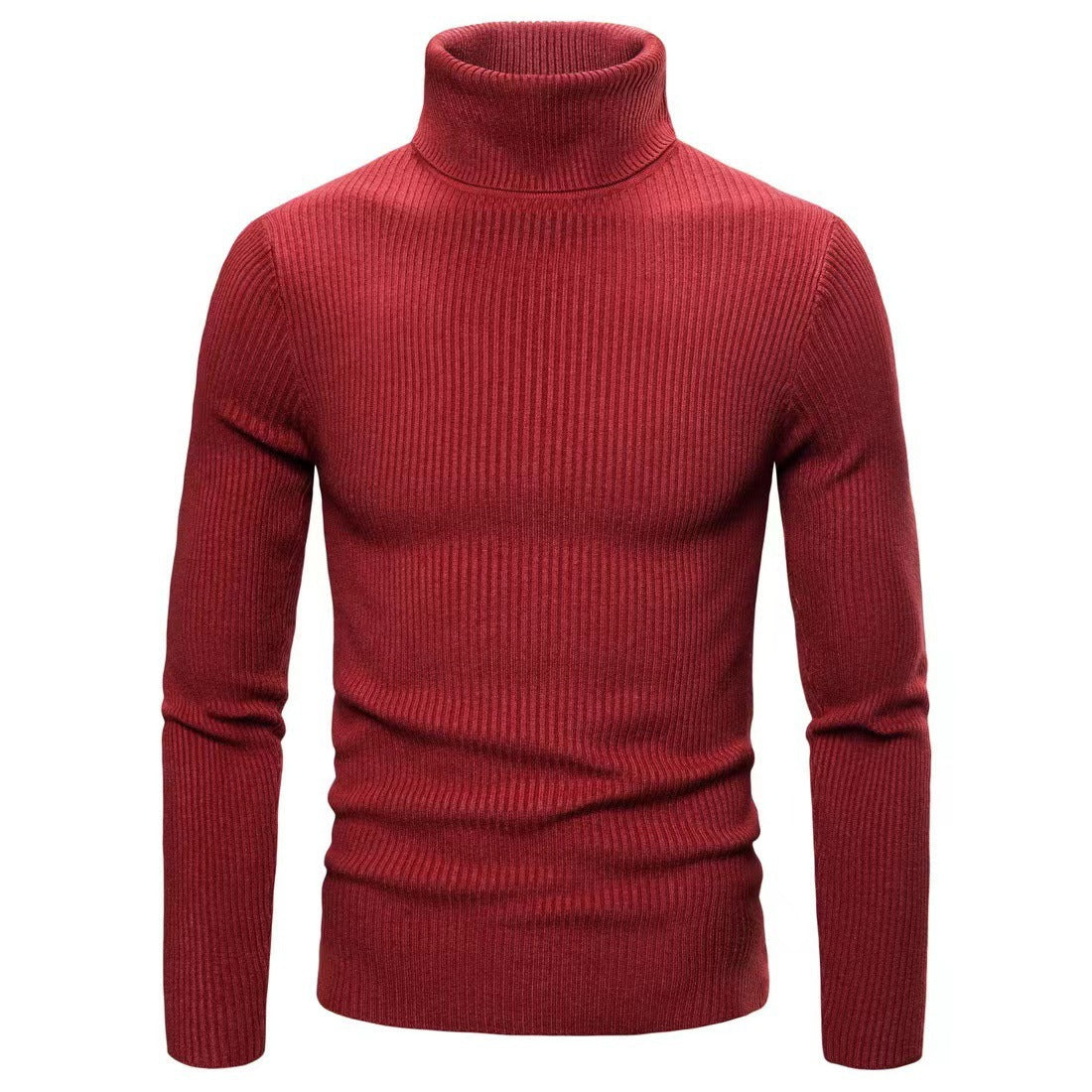 Big & Tall Men's Solid Color Turtleneck Base Sweater M-5XL