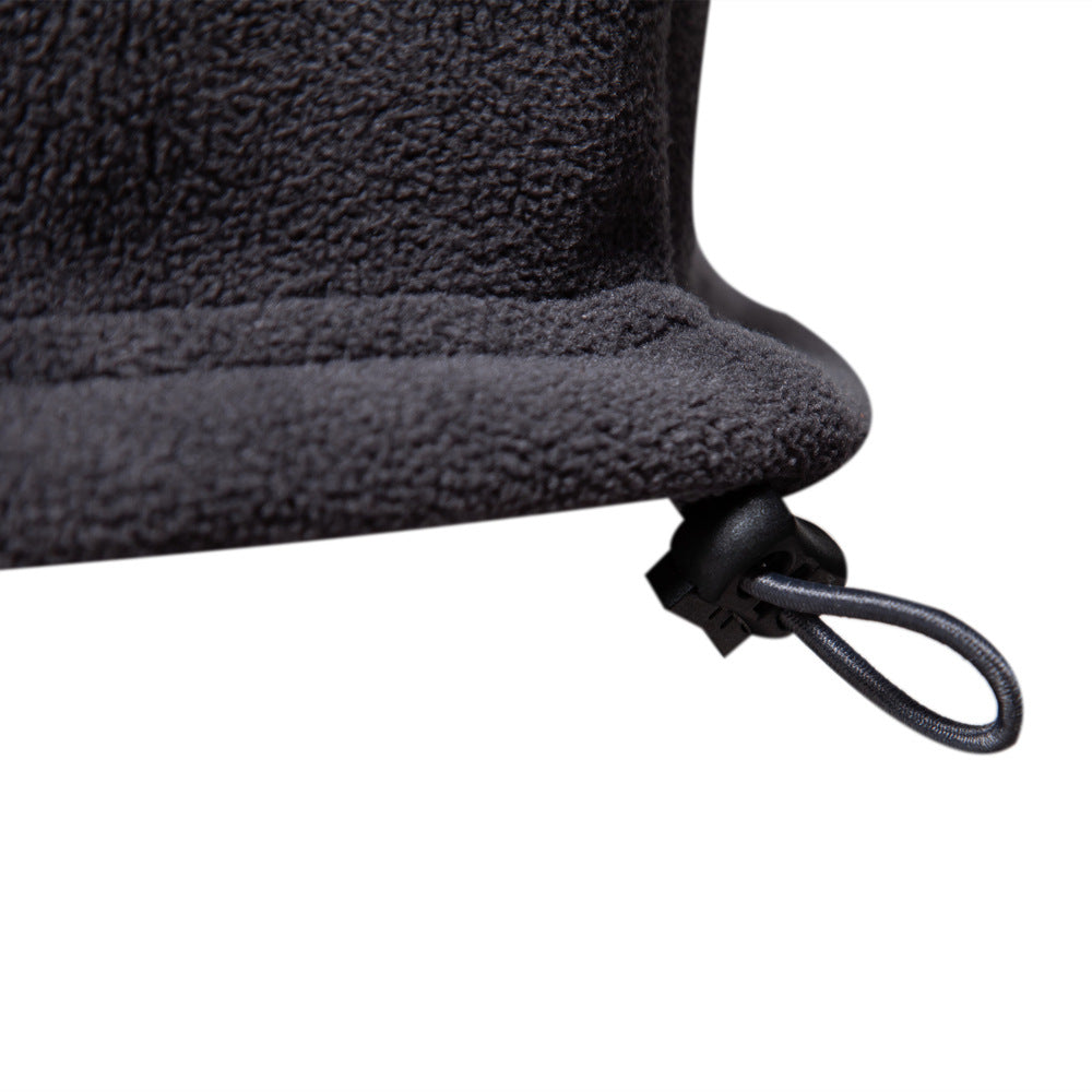 Big & Tall Men's Fleece Stand Collar Half Zipper Long Sleeve Sweater S-2XL