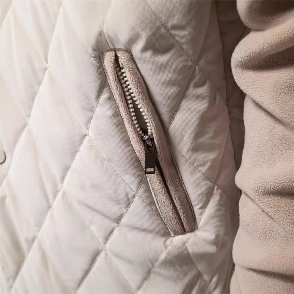 Big & Tall Men's Thickened Jacket Raglan Sleeve Quilted Jacket S-2XL