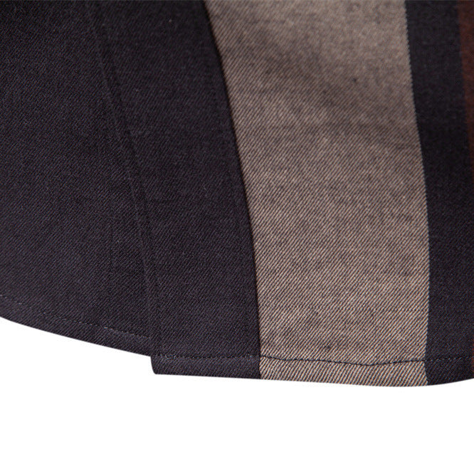 Big & Tall Men's Business Check Cotton Long Sleeve Shirt S-2XL