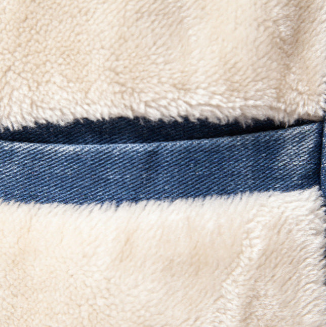 Big & Tall Men's Thickened Washed Denim Jacket S-XL