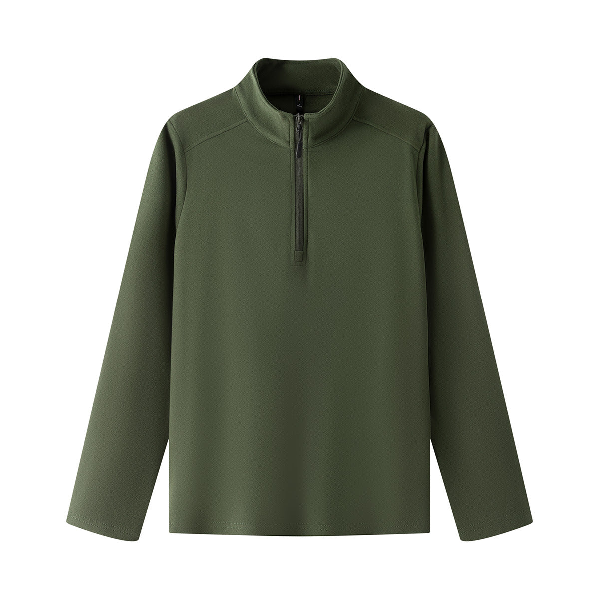 Big & Tall Men's Velvet Stand Collar Half Zipper High Collar Sweater M-4XL