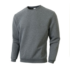 Big & Tall Men's Slim Fit Solid Color Crewneck Long Sleeve Small Square Casual Base Wear S-3XL