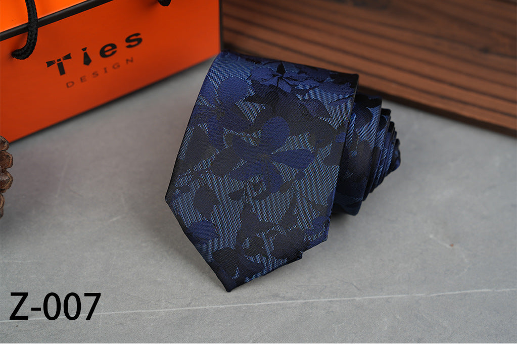 Men's High Density 8cm Leaves Petals Business Professional Tie-hand Style