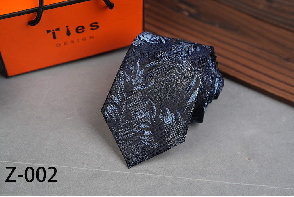 Men's High Density 8cm Leaves Petals Business Professional Tie-hand Style