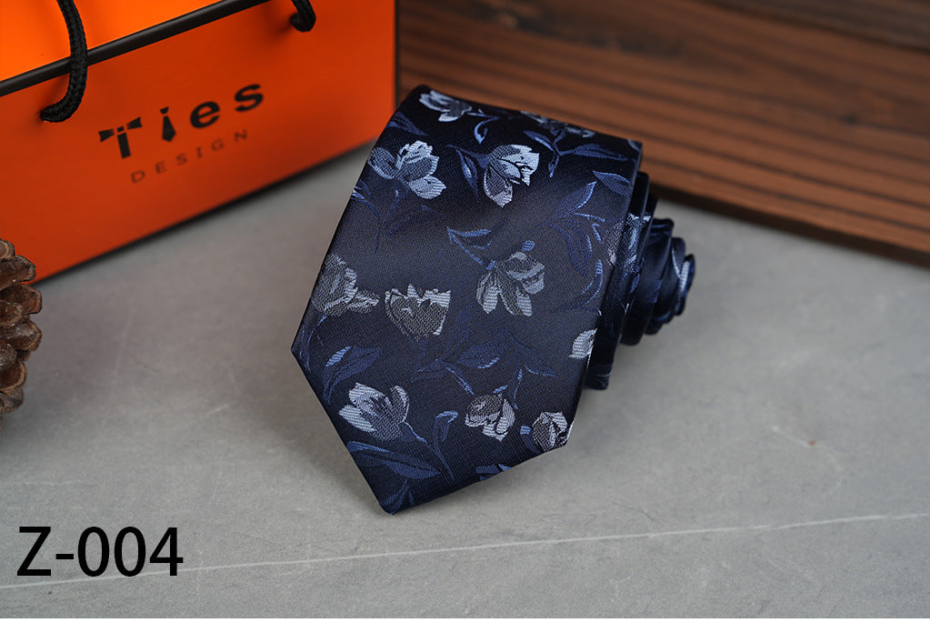Men's High Density 8cm Leaves Petals Business Professional Tie-hand Style