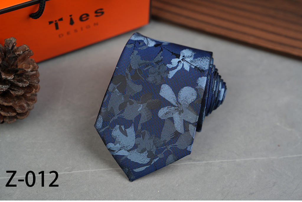 Men's High Density 8cm Leaves Petals Business Professional Tie-hand Style