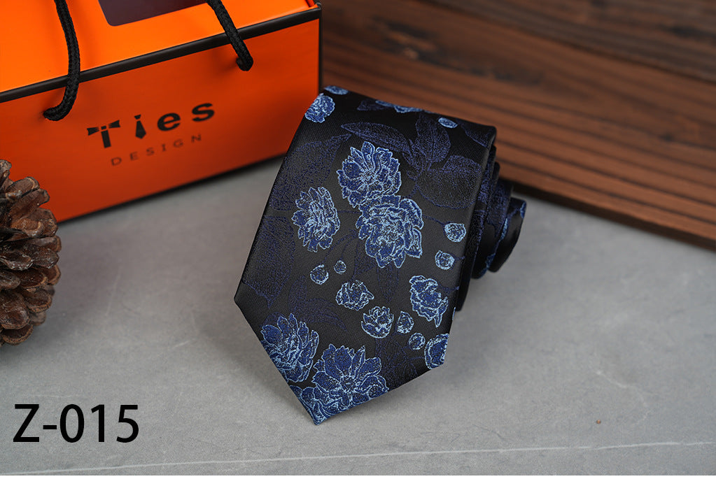 Men's High Density 8cm Leaves Petals Business Professional Tie-hand Style