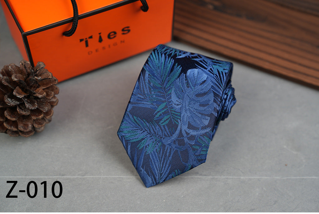 Men's High Density 8cm Leaves Petals Business Professional Tie-hand Style