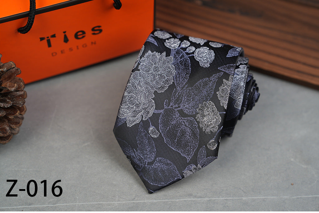 Men's High Density 8cm Leaves Petals Business Professional Tie-hand Style