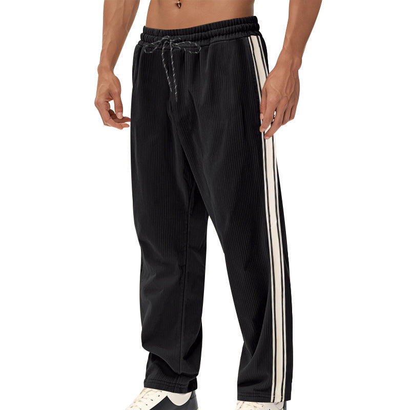 Big & Tall Men's Simple Strip Corduroy Sports Pants S-3XL