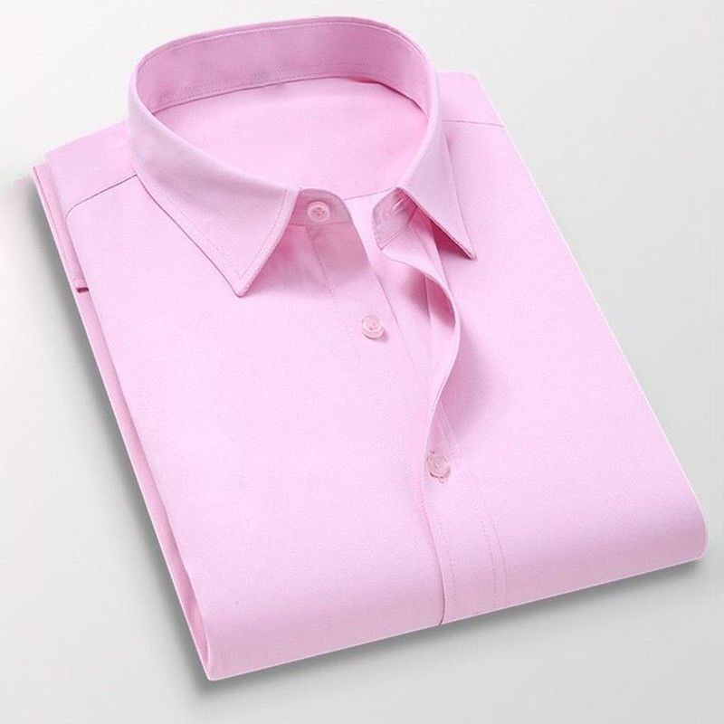 Big & Tall Men's Business Solid Color Long Sleeve Shirt  S-8XL