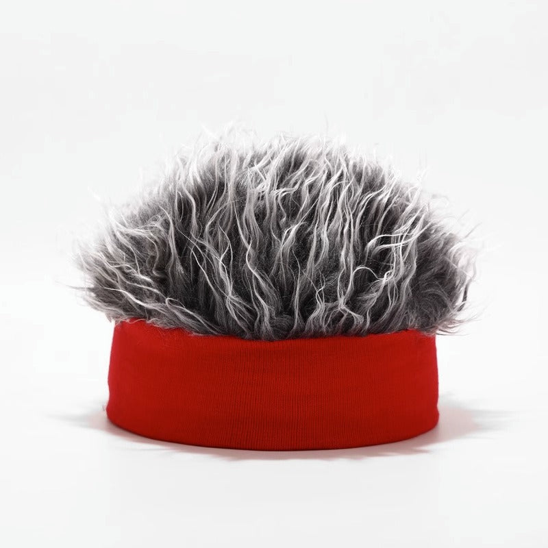 Winter One-piece Knitted Hat Funny Hip Hop Wig Hat