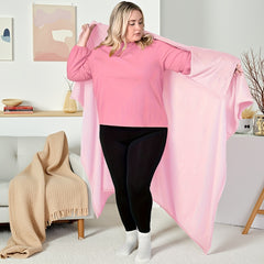 Winter Flannel Thickened Lazy Blanket Wearable Cloak