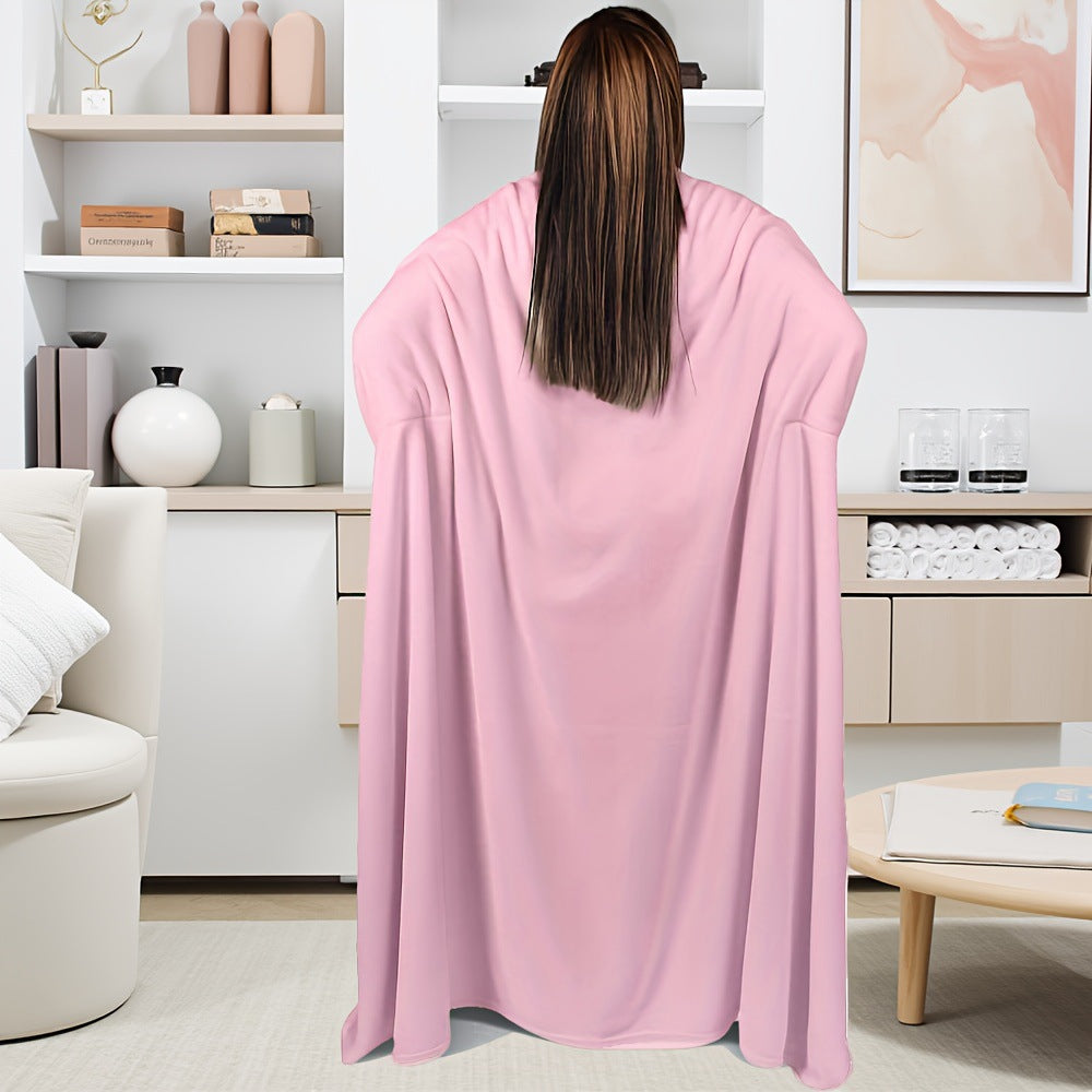 Winter Flannel Thickened Lazy Blanket Wearable Cloak