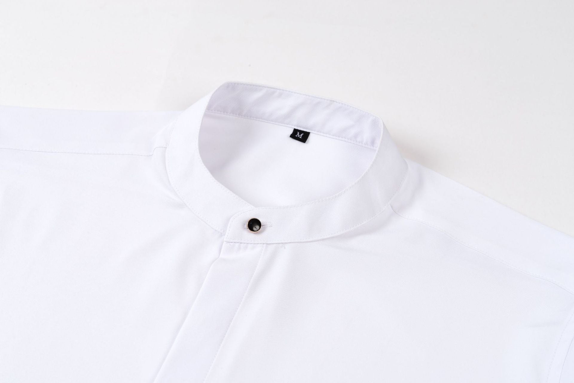 Big & Tall Men's Solid Color Retro Collar Long Sleeve Shirt S-3XL