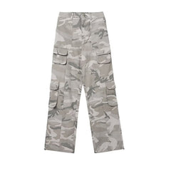 Big & Tall Men's Camouflage Casual Straight Multi-pocket Overalls M-3XL
