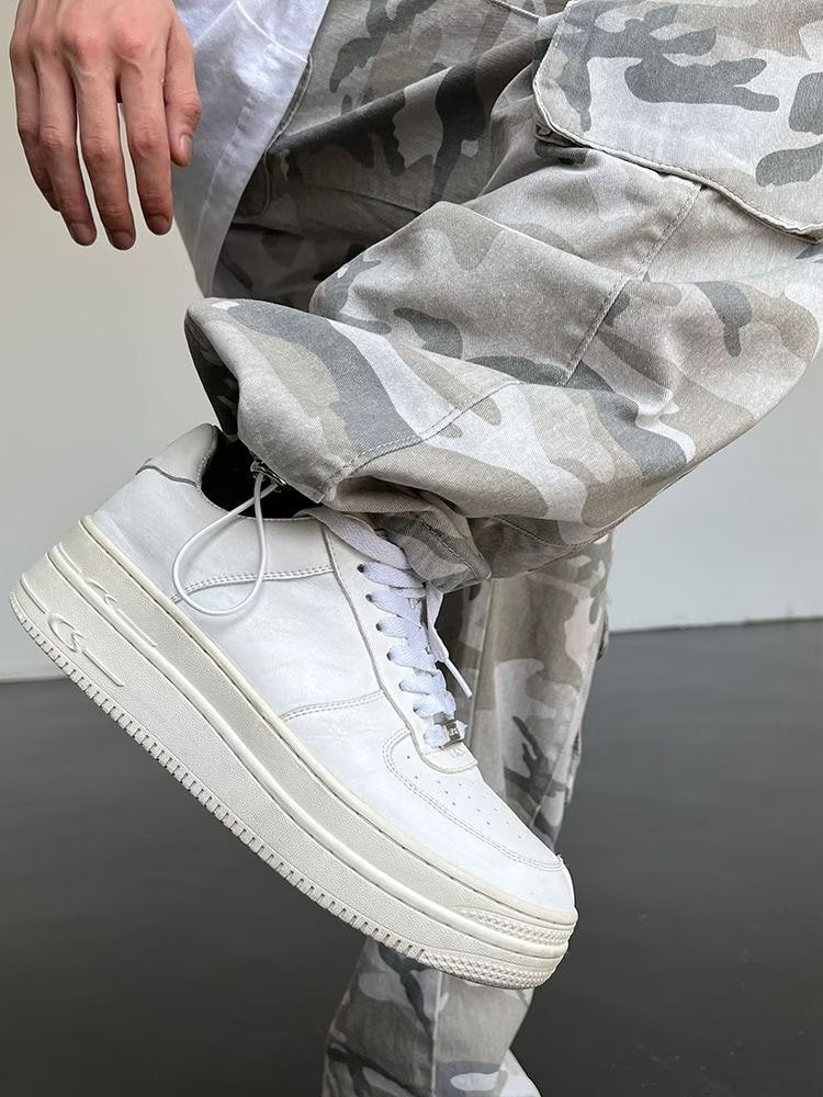 Big & Tall Men's Camouflage Casual Straight Multi-pocket Overalls M-3XL