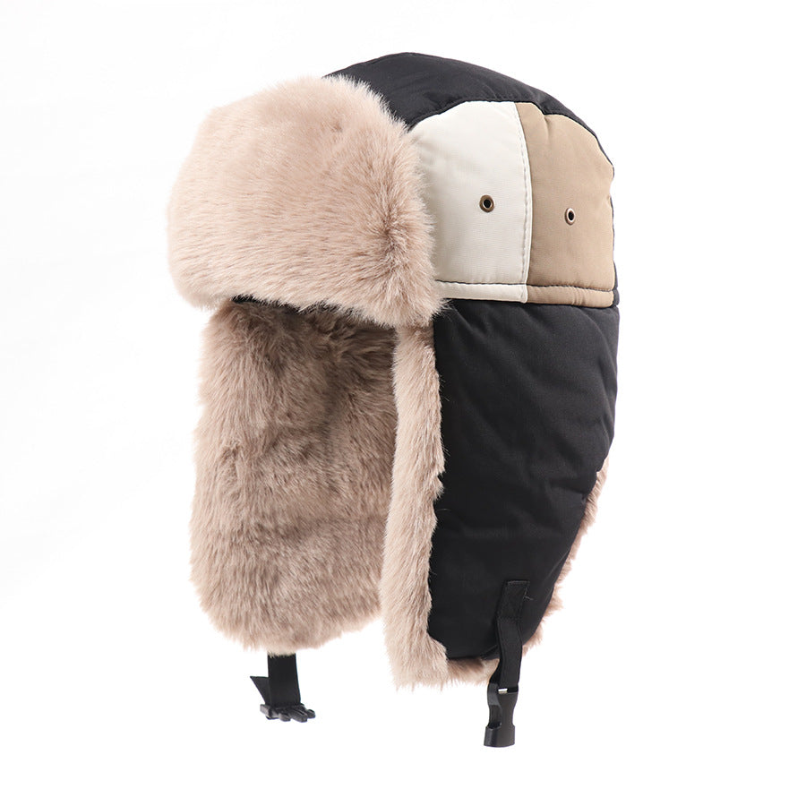 Color Matching Thick Outdoor Warm Pilot Cap