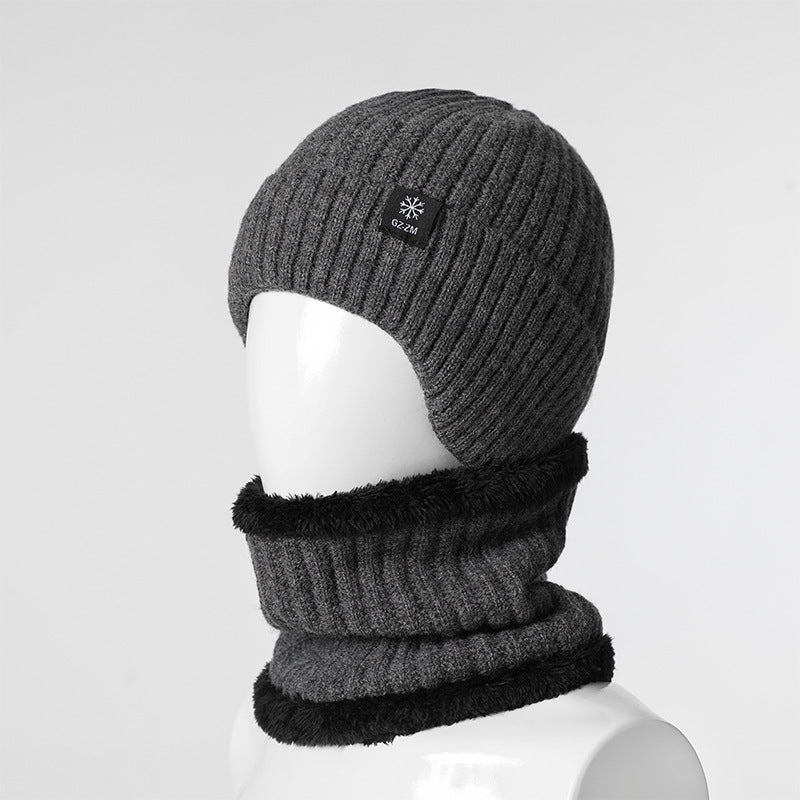 Thickened Knit Hat Scarf Set