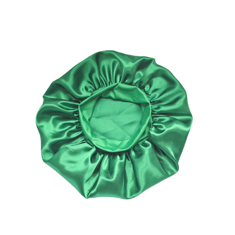 High Stretch Shower Cap Solid Color Satin Hair Care Hat