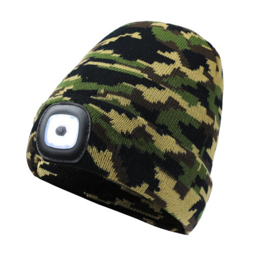 Rechargeable LED Lamp Removable And Washable Outdoor Knitted Hat