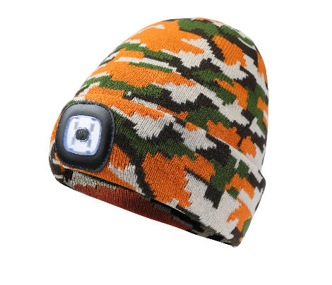 Rechargeable LED Lamp Removable And Washable Outdoor Knitted Hat