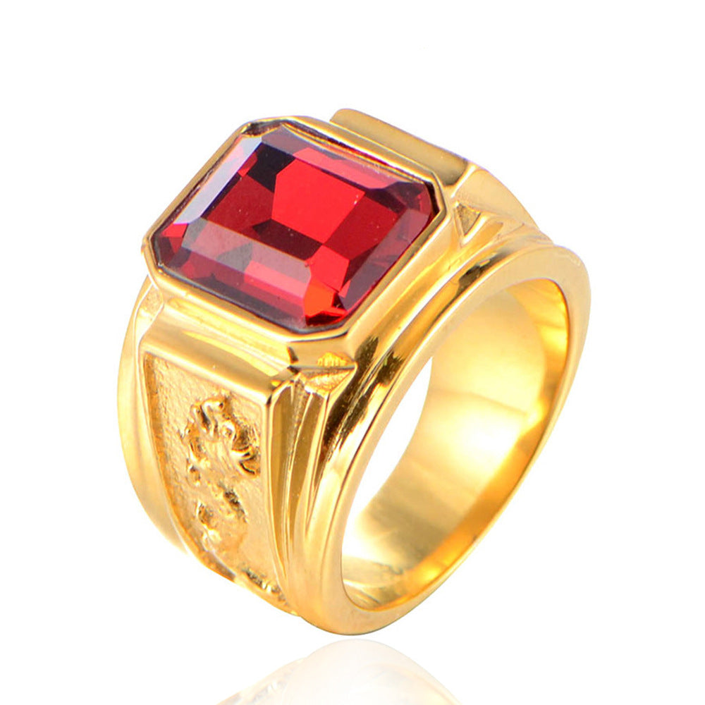 Vintage Gemstone Diamond Men's Ring