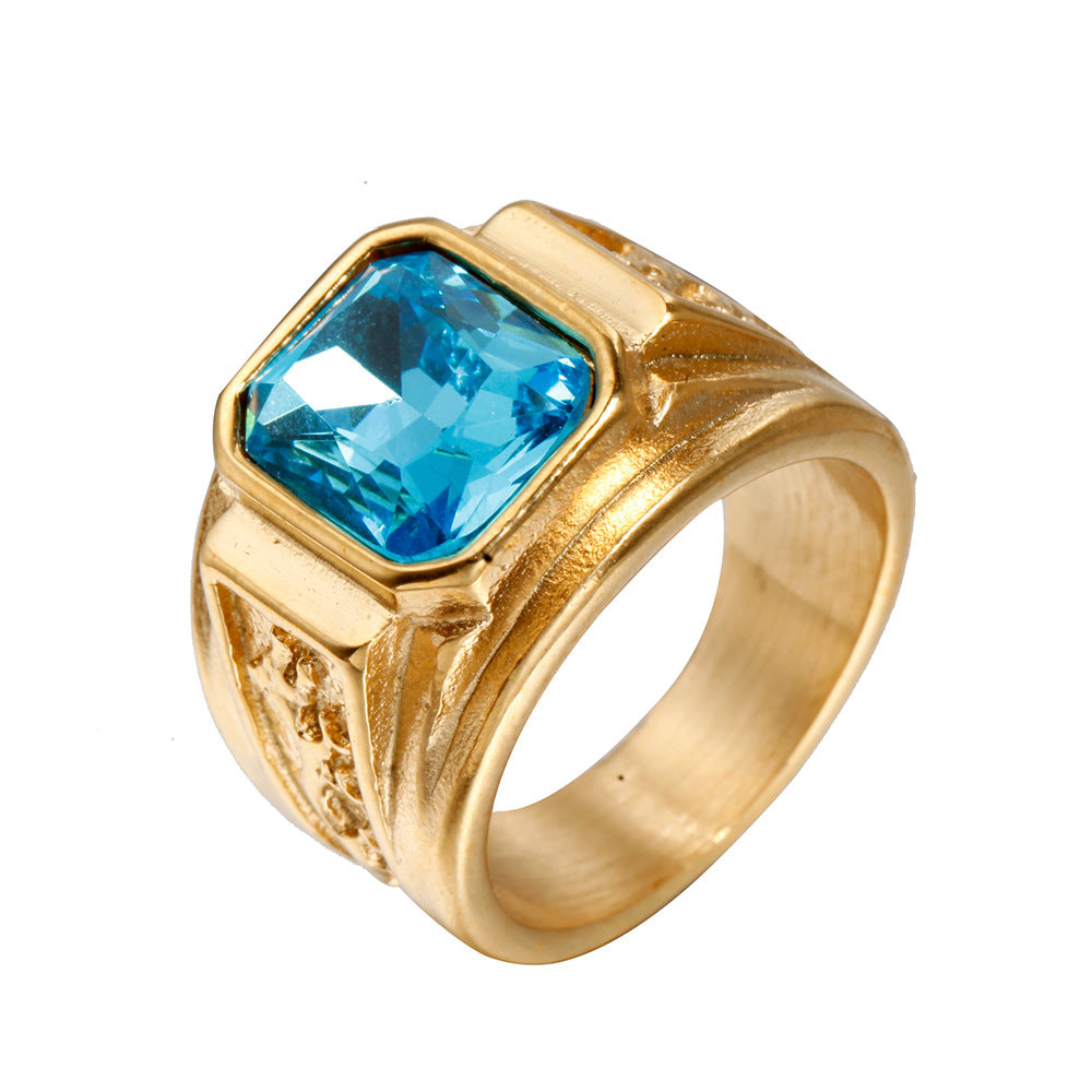 Vintage Gemstone Diamond Men's Ring