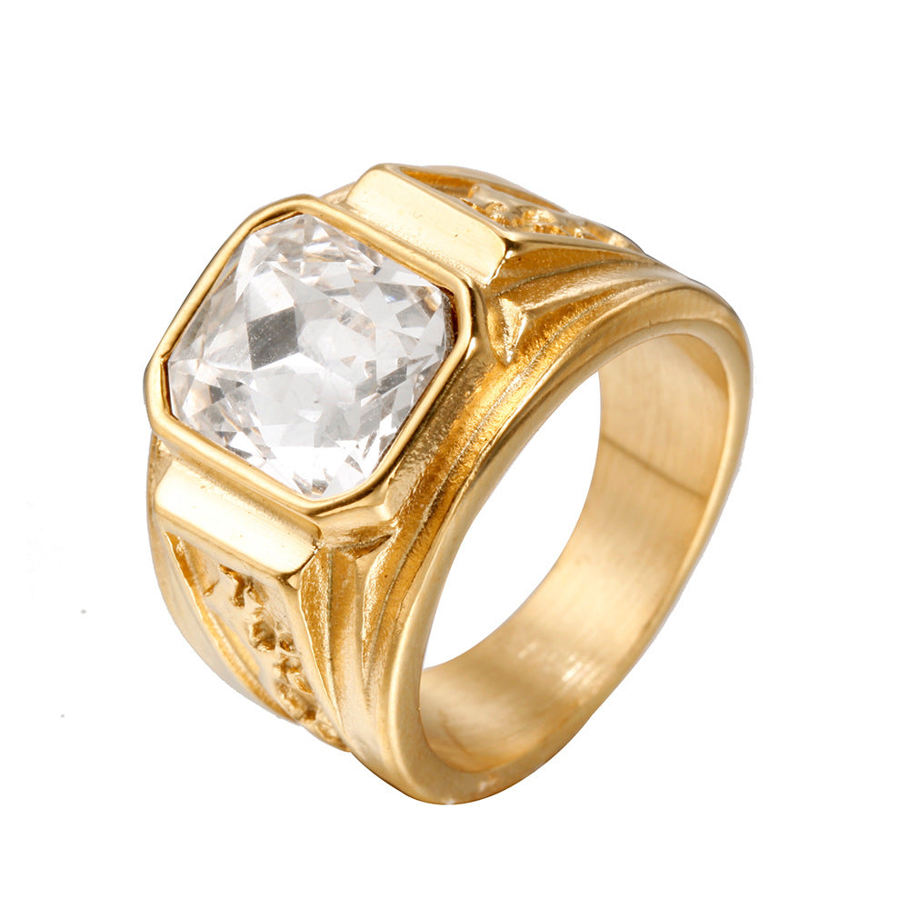 Vintage Gemstone Diamond Men's Ring
