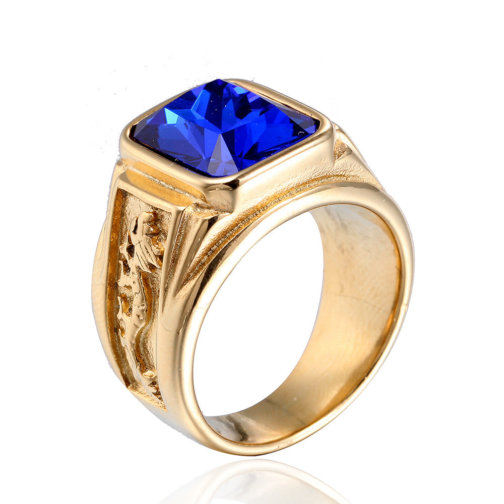 Vintage Gemstone Diamond Men's Ring