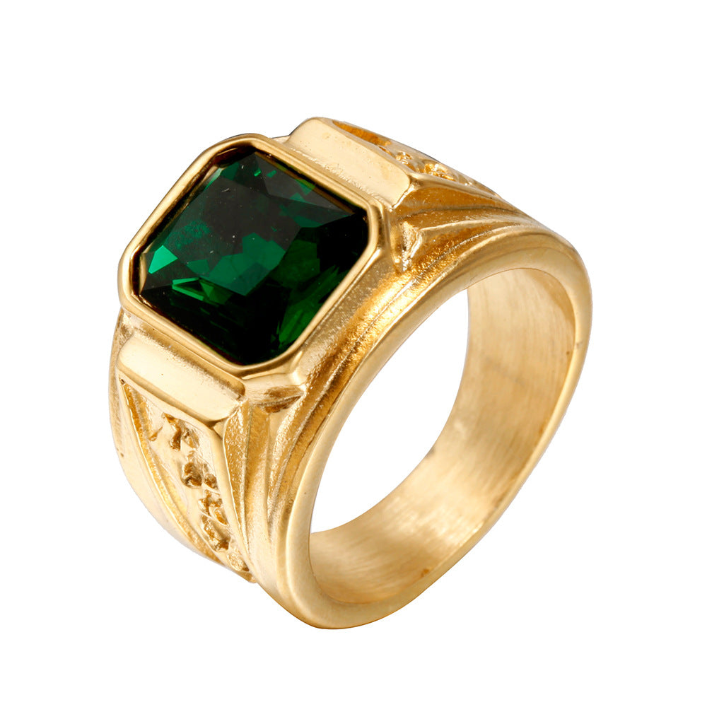Vintage Gemstone Diamond Men's Ring