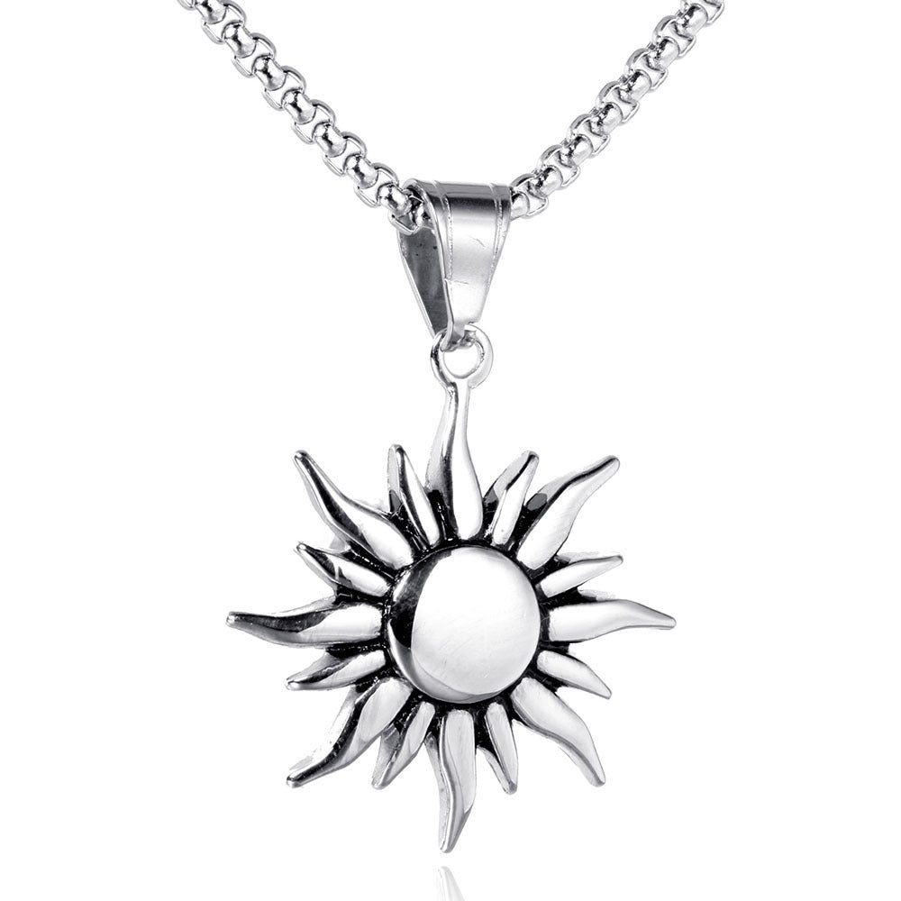 Men's Hip-Hop Sun Pendant Necklace