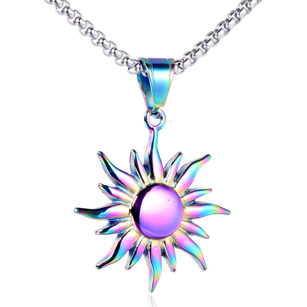Men's Hip-Hop Sun Pendant Necklace