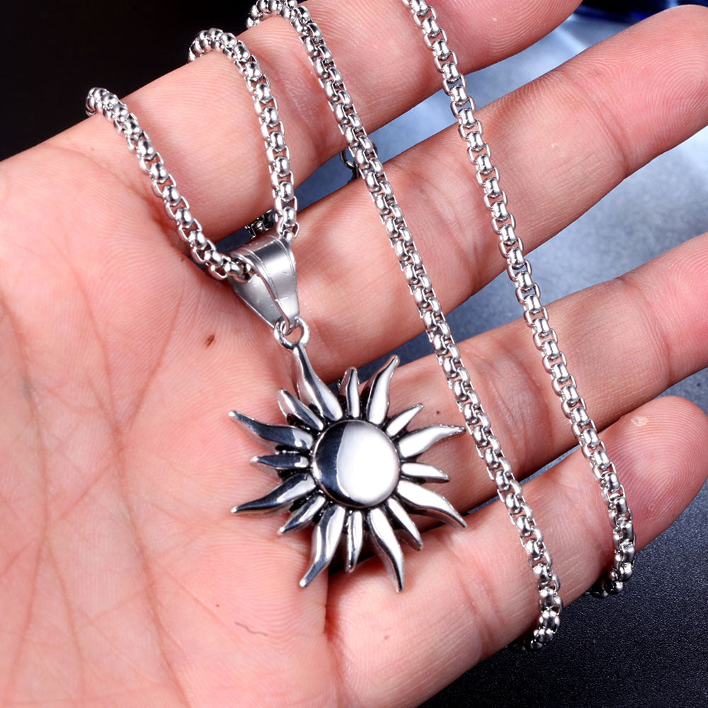 Men's Hip-Hop Sun Pendant Necklace