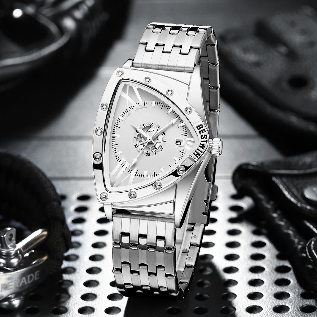 Men's Watch Triangle Personality Hip-hop Quartz Watch