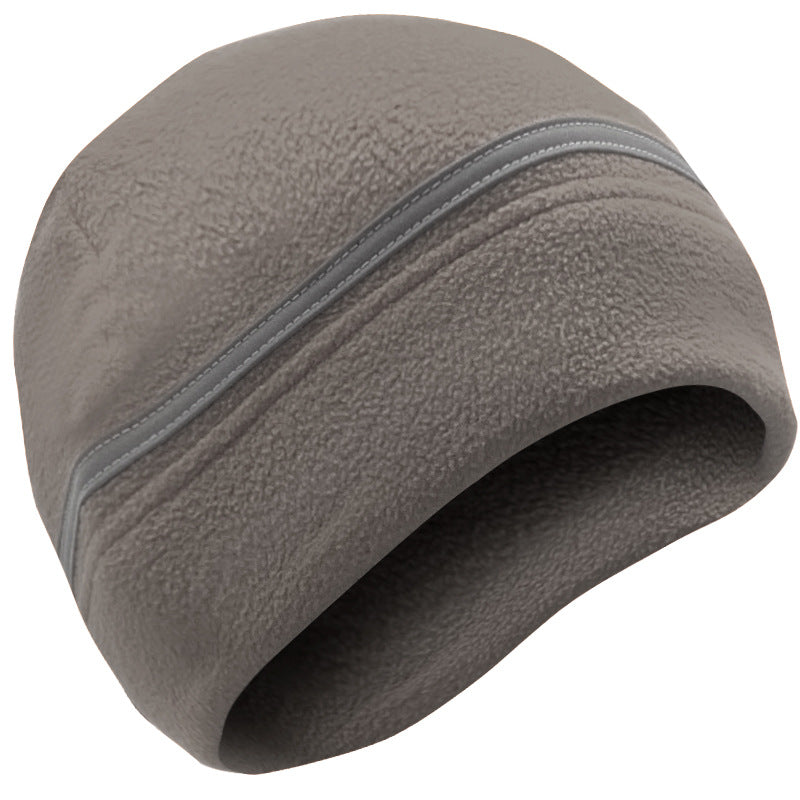 Outdoor Cycling Fleece Hat Lined With Sports Reflective Strip Hat