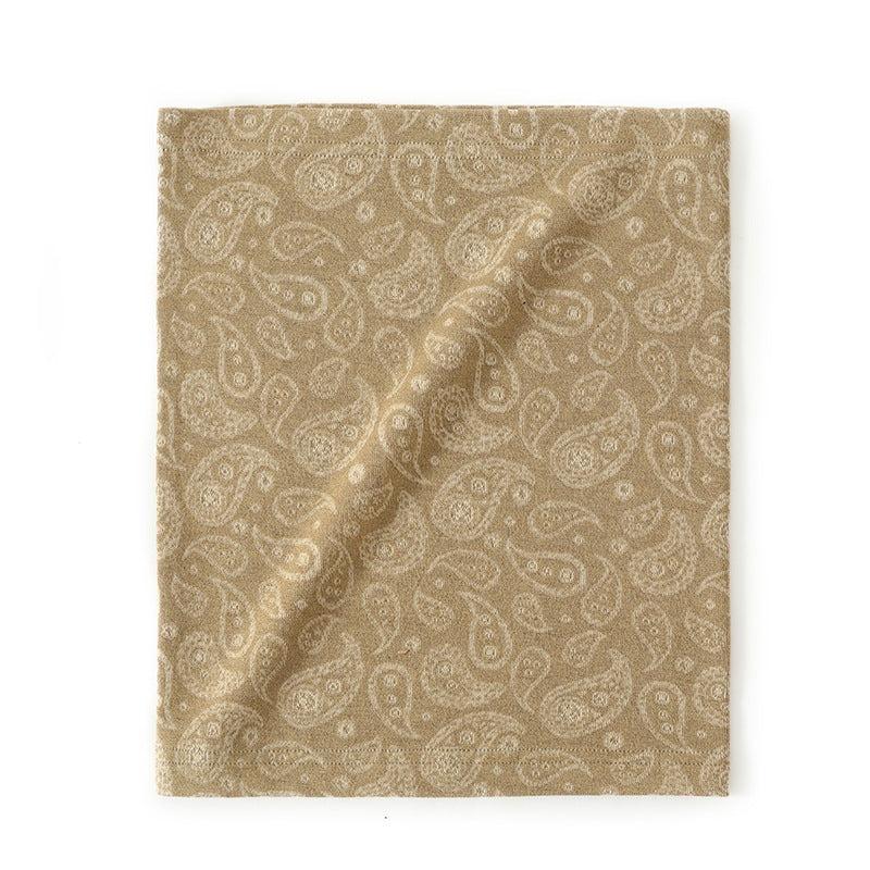 Autumn And Winter Paisley Jacquard Warm Windproof Mask Scarf