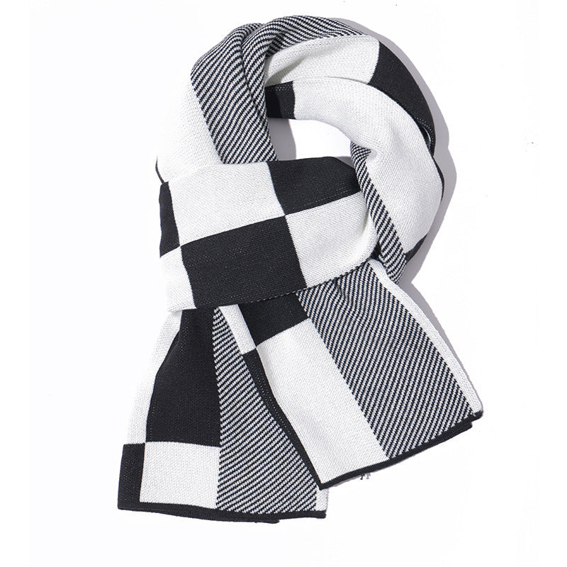 Autumn And Winter Casual Warm Striped Plaid Scarf
