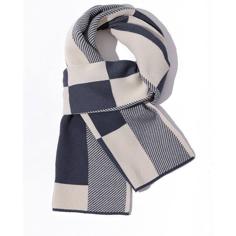 Autumn And Winter Casual Warm Striped Plaid Scarf