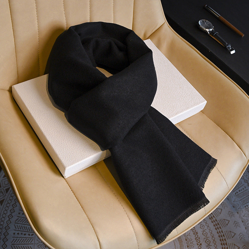 Business Fashion Plaid Scarf With Wool For Men And Women