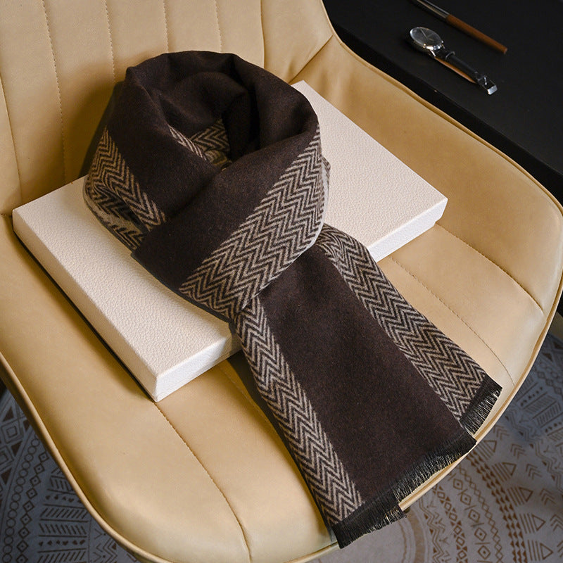 Business Fashion Plaid Scarf With Wool For Men And Women