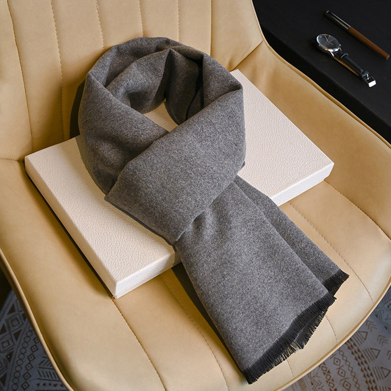 Business Fashion Plaid Scarf With Wool For Men And Women