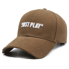 "Just Play" Stereo Letter Embroidered Baseball Cap Cap