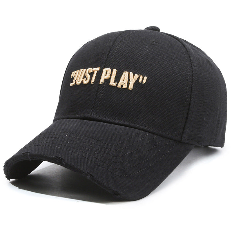 "Just Play" Stereo Letter Embroidered Baseball Cap Cap