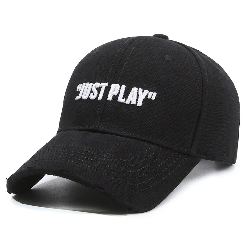 "Just Play" Stereo Letter Embroidered Baseball Cap Cap
