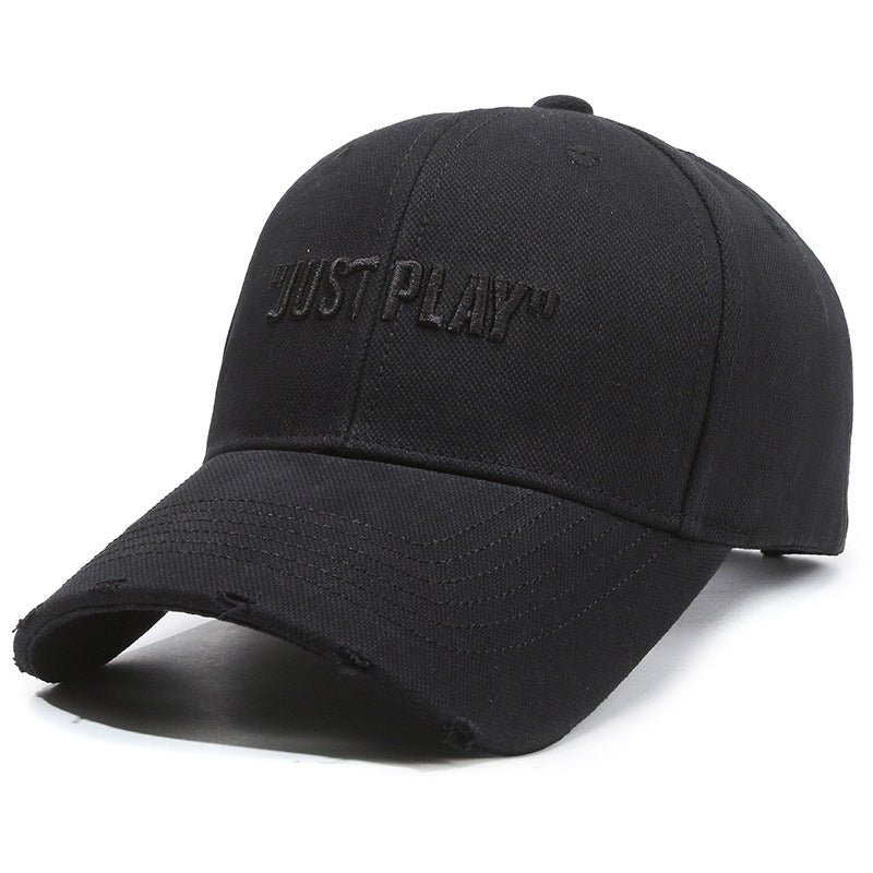 "Just Play" Stereo Letter Embroidered Baseball Cap Cap
