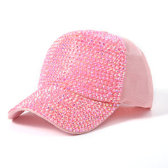 Trendy Letter Fashion With Diamond Rivet Color Baseball Cap