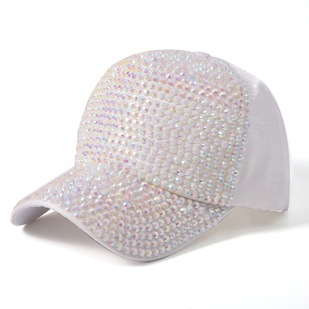 Trendy Letter Fashion With Diamond Rivet Color Baseball Cap